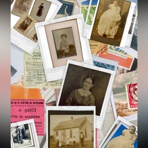 Bundle of Vintage Photographs, CabinetCards & Tin Types 1800’s & up